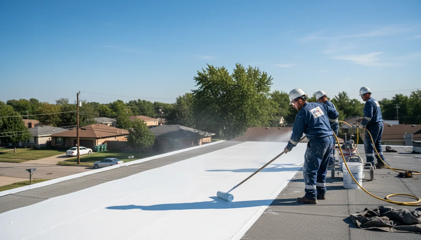 Commercial roof coating in Mount Holly, VT near me
